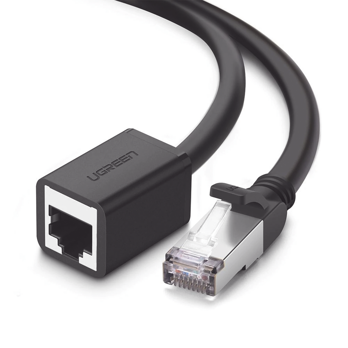 Cable de Extensi�n Cat6 RJ45 F/UTP / Macho a Hembra / 2 Metros (6.56 Pies) / M�todo de Conexi�n 568B / Velocidad de Transmisi�n 1000Mbps / Ancho de Banda del Canal 250MHz / Caja de Cobre / Negro