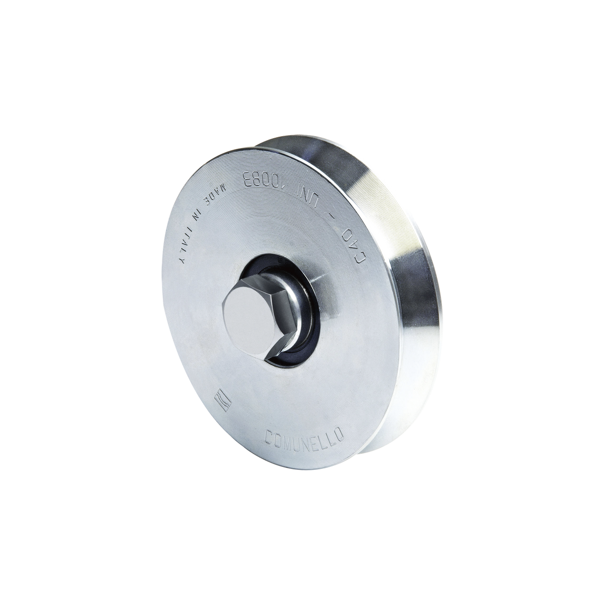 300V / Rueda de 14cm SIN Soporte Para Puertas Corredizas de hasta 270 Kg / Canal Tipo "V"