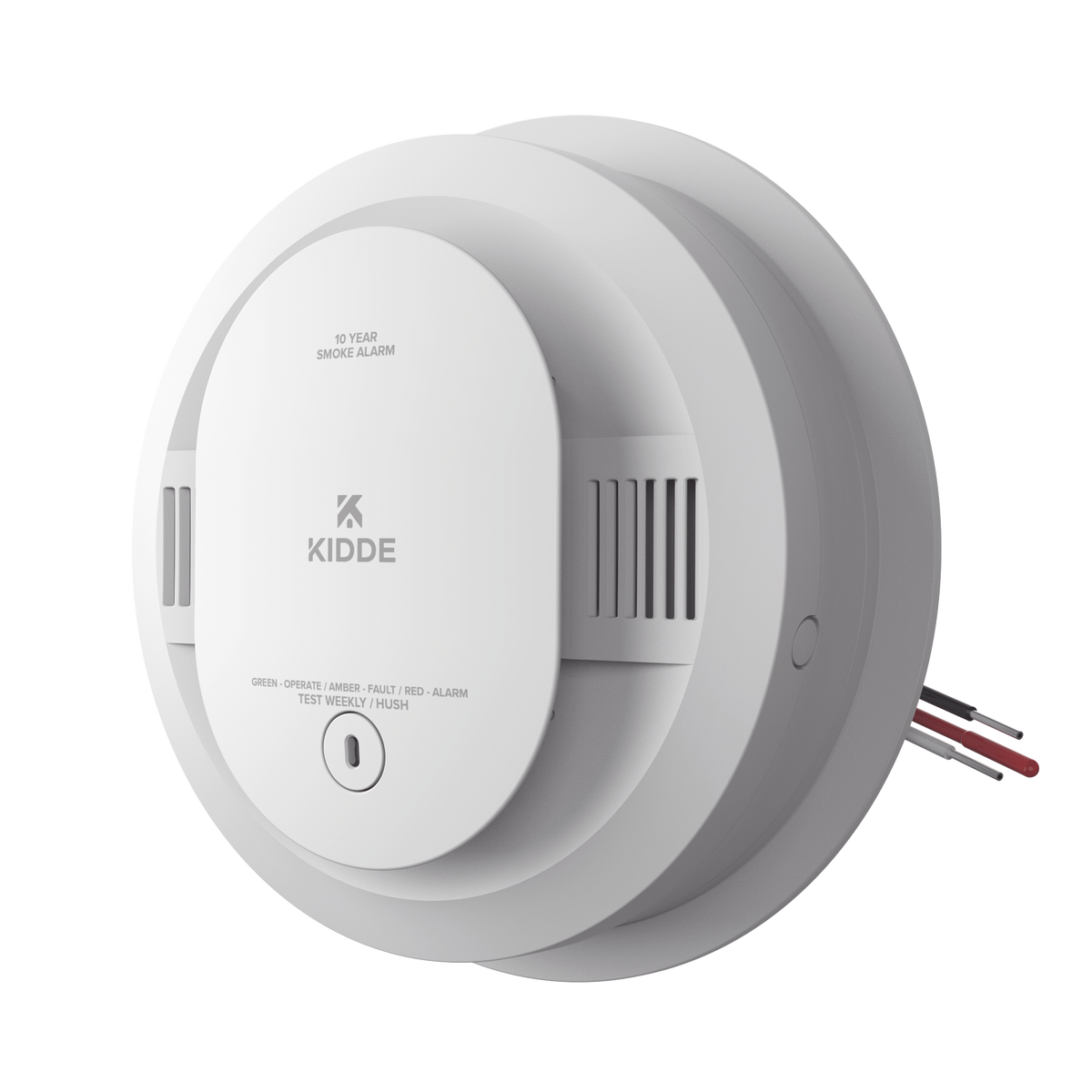 Detector de humo fotoeléctrico alámbrico 120 V CA con batería sellada de 10 años, interconexión hasta 24 dispositivos, pieza