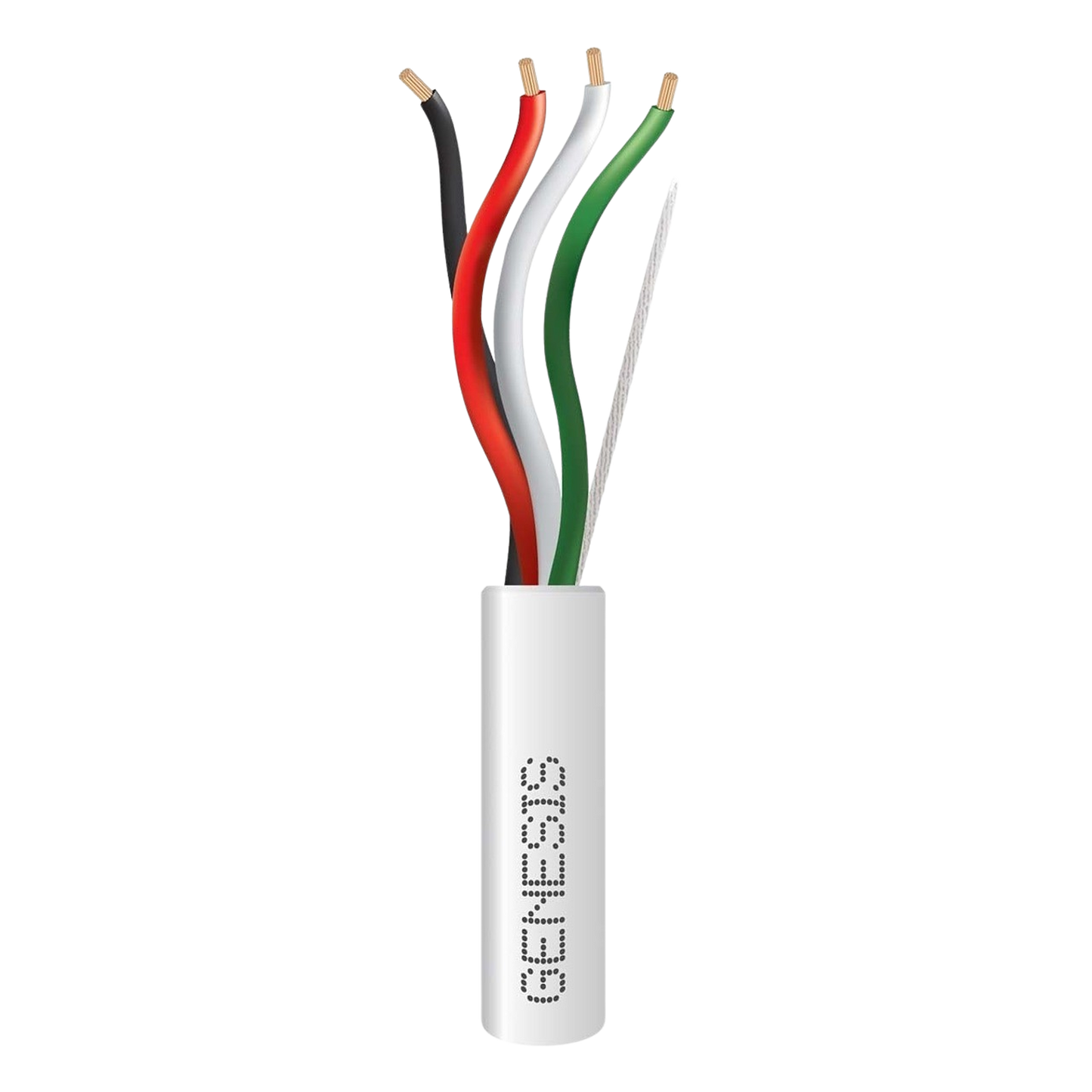 Bobina de 152 Metros (500 Pies) / Cable de Cobre / 4 x 18 AWG / Riser / Color Blanco / Para Aplicaciones de Alarmas de Intrusi�n/Control de Acceso/ Automatizaci�n / Interfonos y Tv Porteros