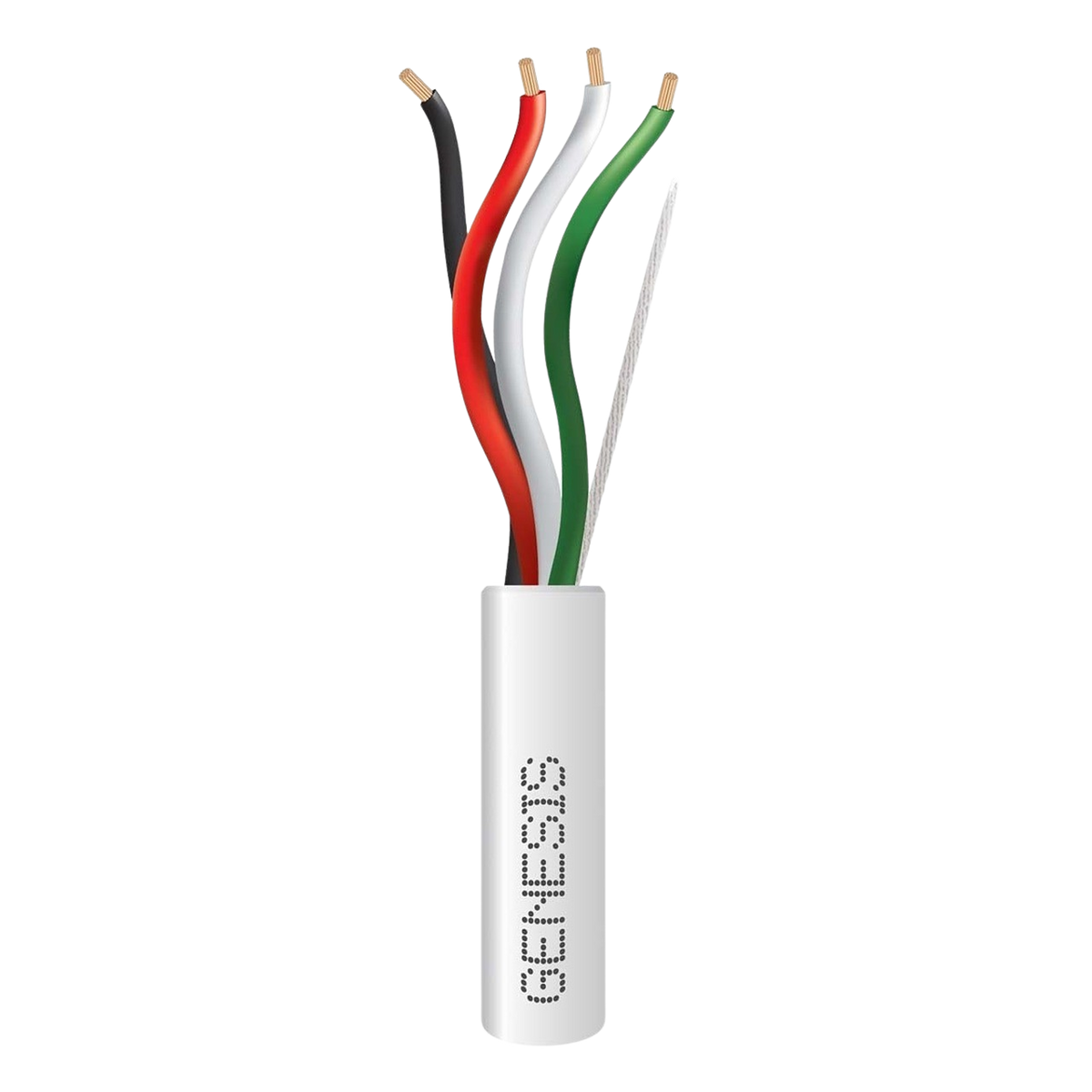 Bobina de 152 m (500 ft) / Cable para Alarma 4x18 AWG / Riser / Blanco