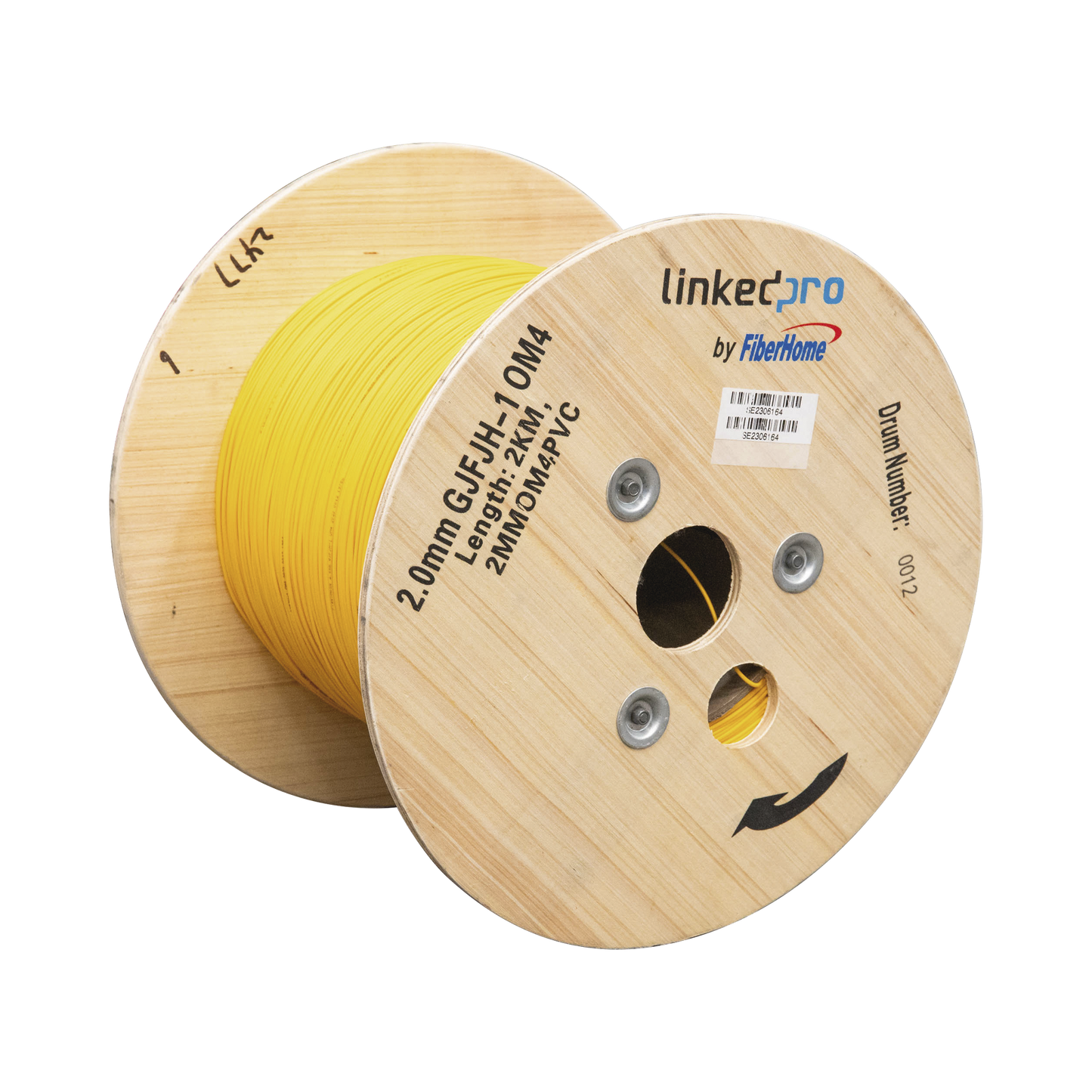 Fibra Óptica Multimodo OM4, 2 mm, Simplex, Tight Buffer, 900 micras, Color Amarillo, Precio Por Metro, (Hasta 2000 Metros en un Solo Tramo de Cable)