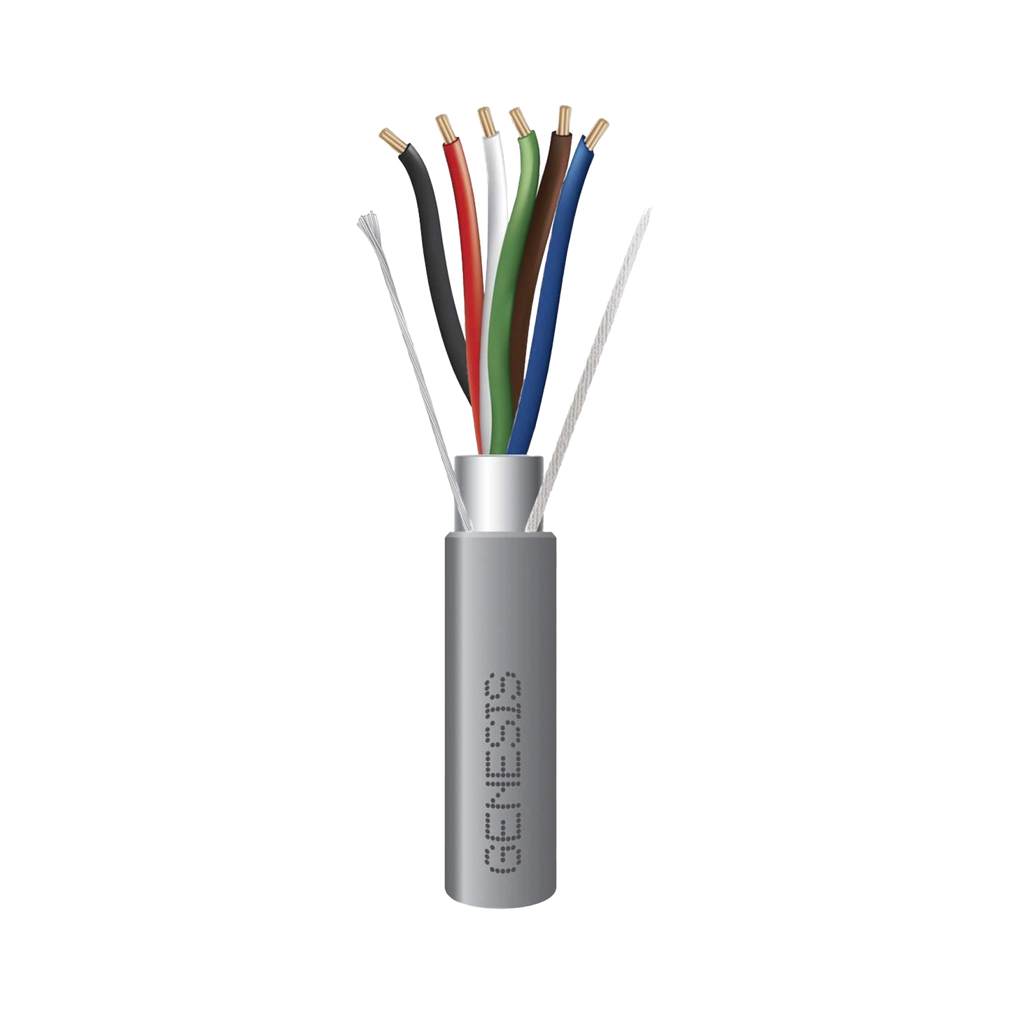 Bobina de 305 Metros (1000 Pies) de Cable 6 x 22 AWG / Blindado / Plenum de Color Gris / Aplicaciones de Audio, Seguridad y Control