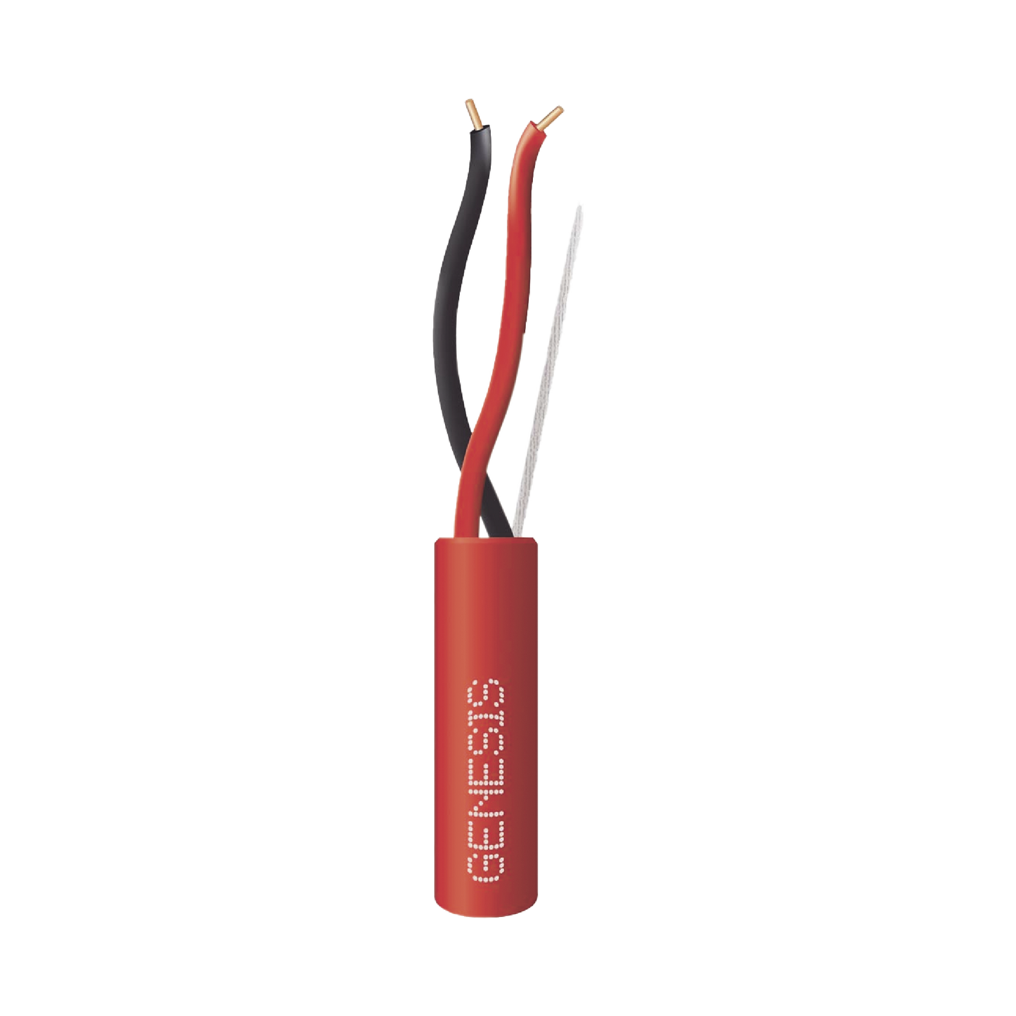 Bobina de 152 Metros (500 Pies) de Alambre / 2 x 18 AWG / Riser / Resistente al Fuego / Color Rojo / Tipo FPLR- CL3R - C(UL) -FT4 / Para Sistemas Contra Incendio o Sistemas de Evacuaci�n