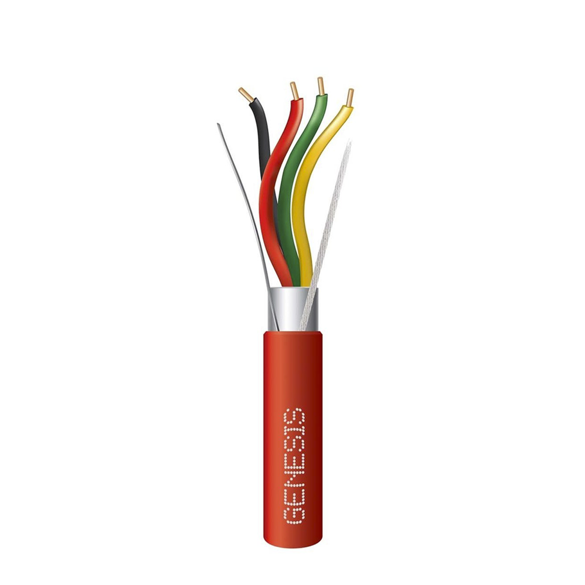 Carrete de 305 Metros (1000 Pies) de Alambre / 4 x 16 AWG / Blindado / Plenum / Tipo FPLP / Color Rojo / Para Aplicaciones en Sistemas de Detecci�n de Incendio y Sistemas de Evacuaci�n