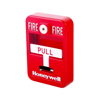 Estación manual de jalón contra incendio de acción simple, reset con llave Allen, cumple ADA, carcasa de aluminio fundido