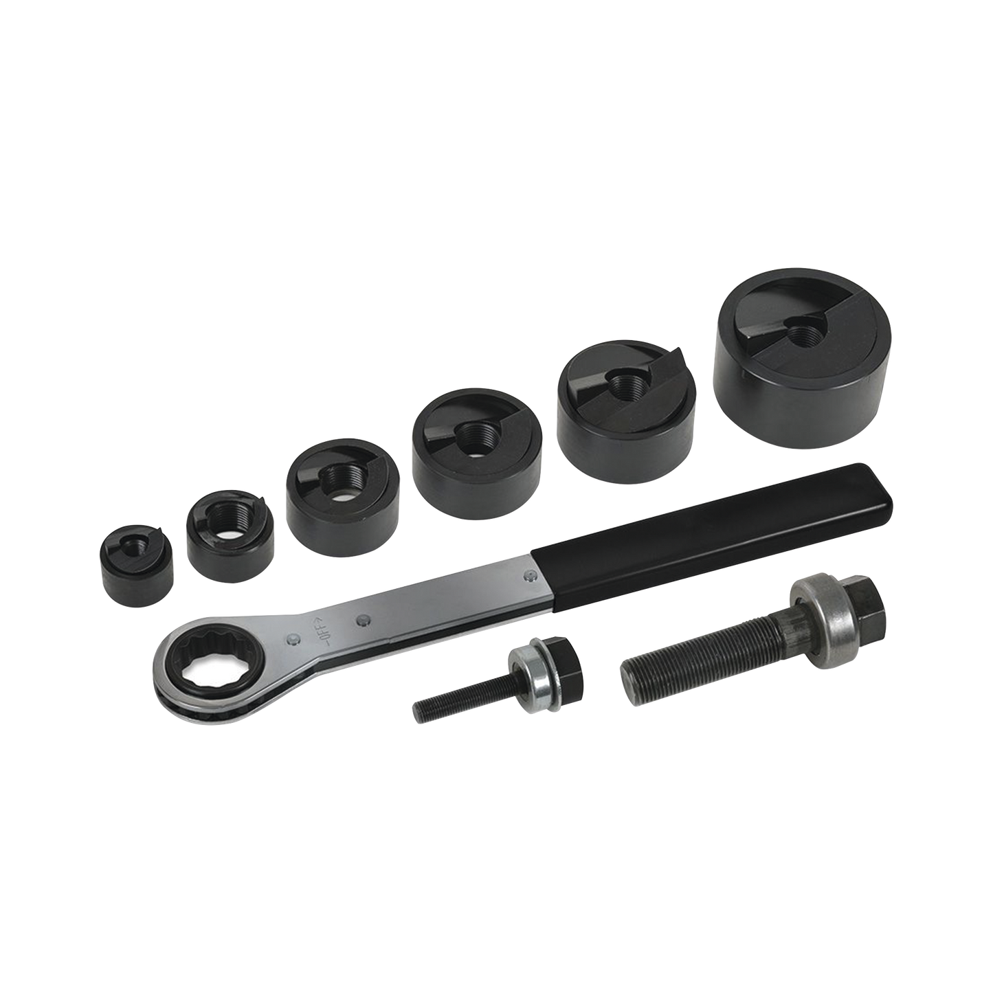 Juego de 6 Sacabocados de 1/2 a 2 Pulgadas (12.7 a 50.8 mm). con Estuche