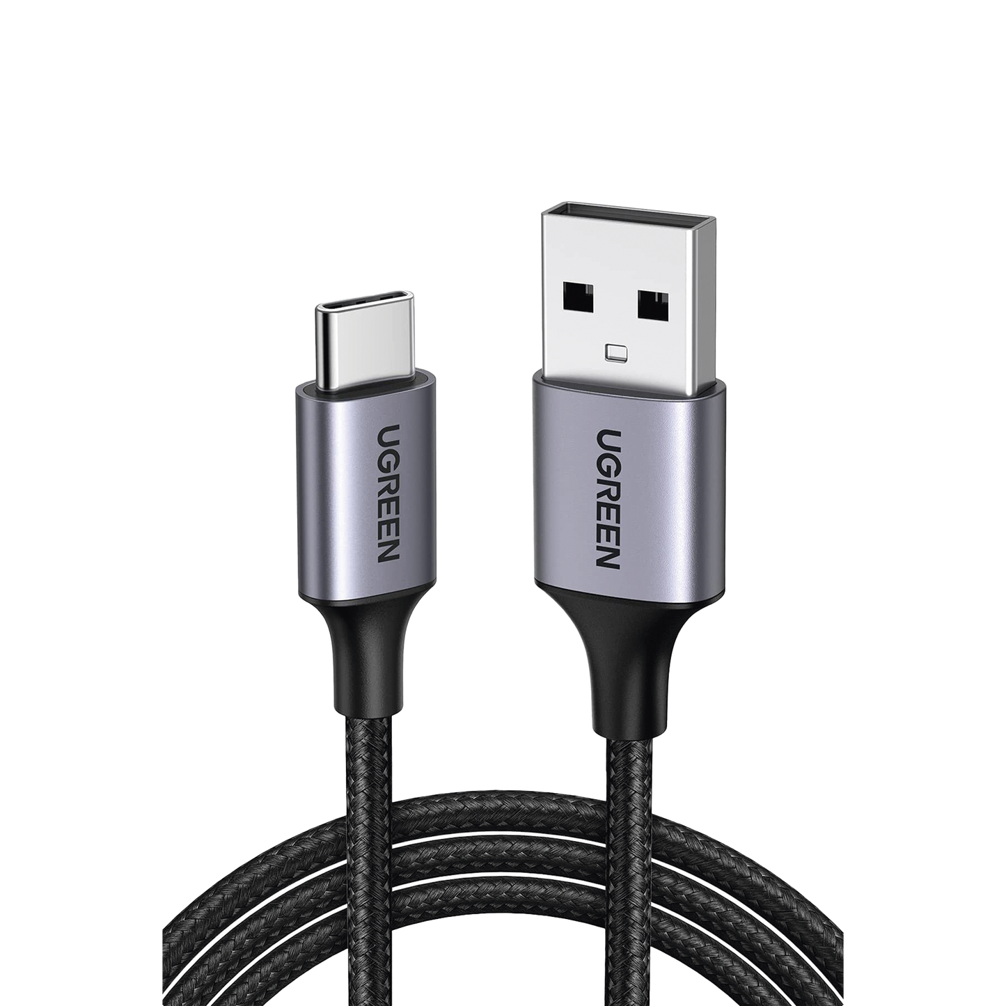 Cable USB-A a USB-C | 1 Metro (3.28 Pies) | Transferencia de Datos de 480 Mbps | Carga R�pida | QC 4.0/3.0/2.0 | FPC | AFC | Protecci�n Integrada | Caja de Aluminio | Nylon Trenzado | Color Negro