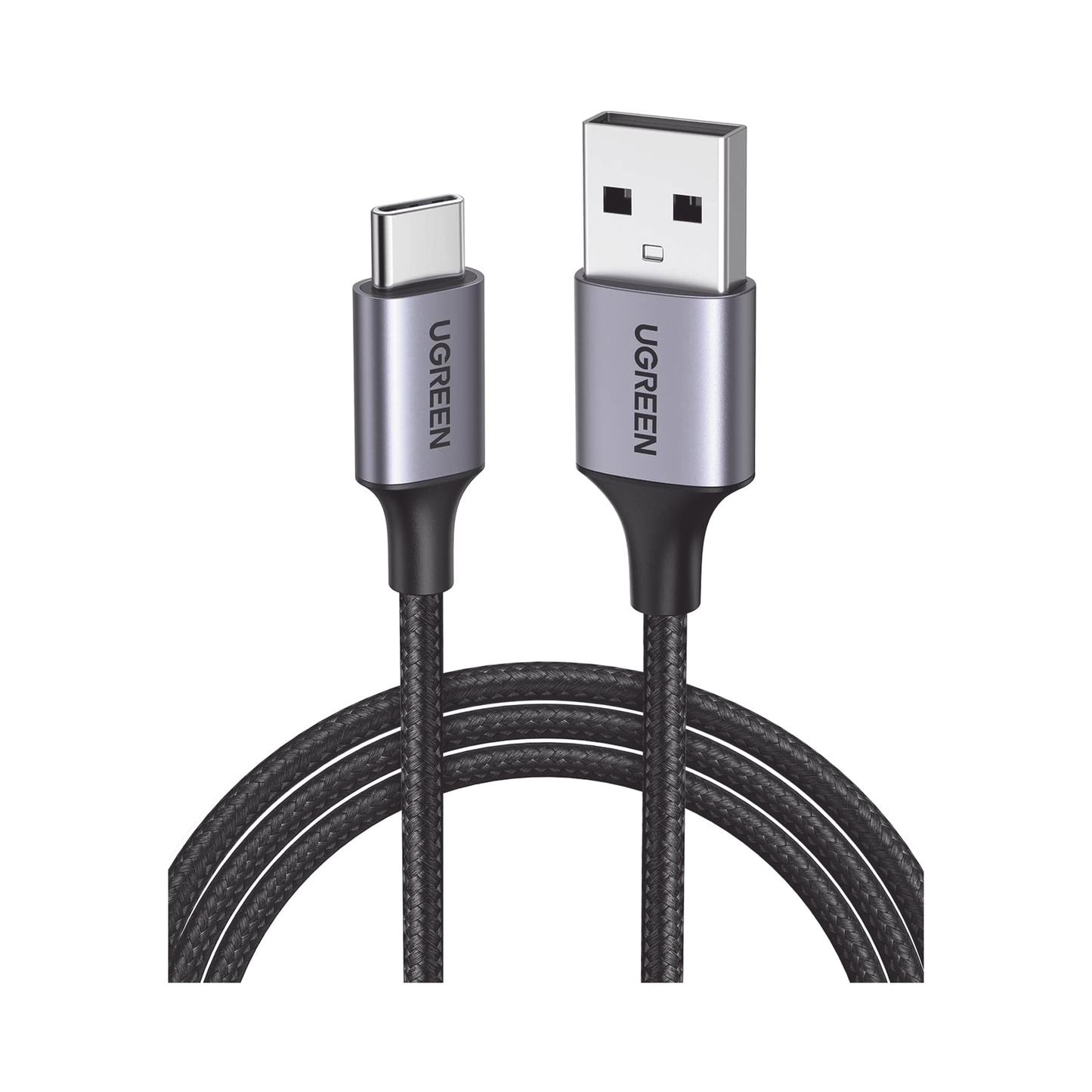 Cable USB-A a USB-C | 2 Metros (6.56 Pies) | Transferencia de Datos de 480 Mbps | Carga R�pida | QC 4.0/3.0/2.0 | FPC | AFC | Protecci�n Integrada | Caja de Aluminio | Nylon Trenzado | Color Negro