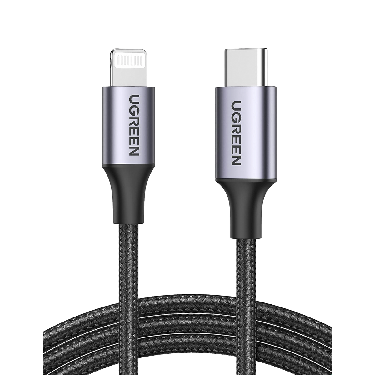 Cable USB-C a Lightning | 2 Metros (6.56 Pies) | Certificado MFi | Carga R�pida 60W | 480 Mbps | Conector C94 | Adecuado para iPhone, iPad y iPod | Protecci�n Integrada | Caja de Aluminio | Nylon Trenzado | Color Negro