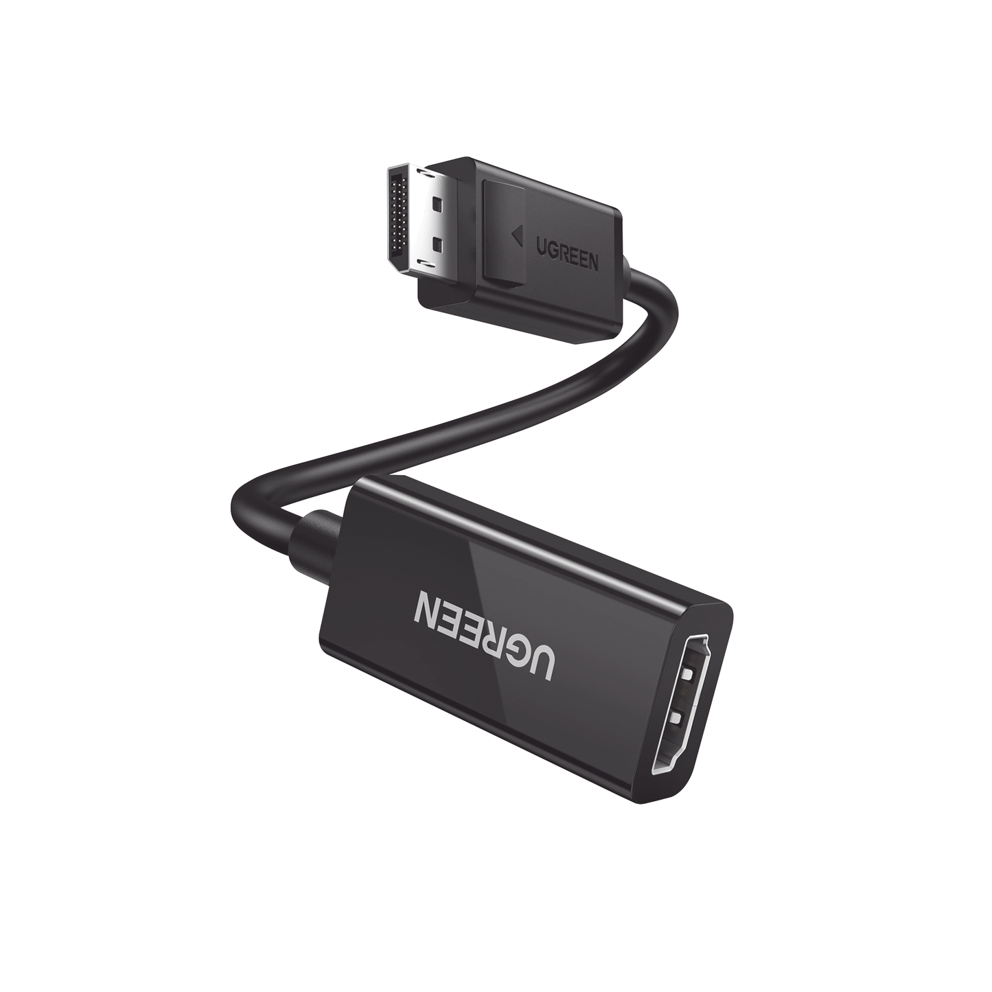 Convertidor DisplayPort a HDMI 4K@60Hz | 3D | HDR | Blindaje Interno | Bot�n Liberador | Largo 25 cm (9.84 Pulgadas) | Carcasa de ABS | Plug & Play.