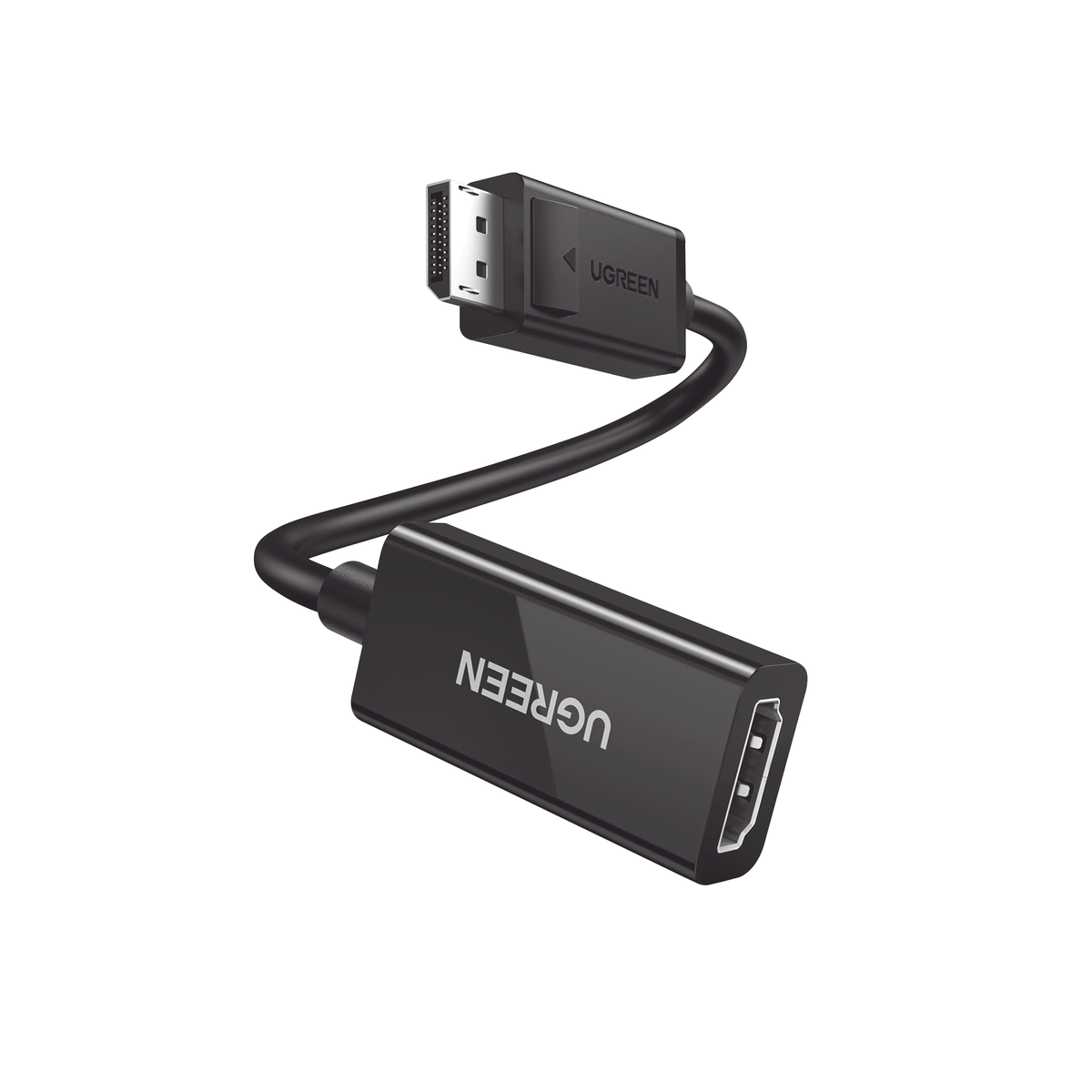 Convertidor DisplayPort a HDMI 4K@60Hz | 3D | HDR | Blindaje Interno | Bot�n Liberador | Largo 25 cm (9.84 Pulgadas) | Carcasa de ABS | Plug & Play.
