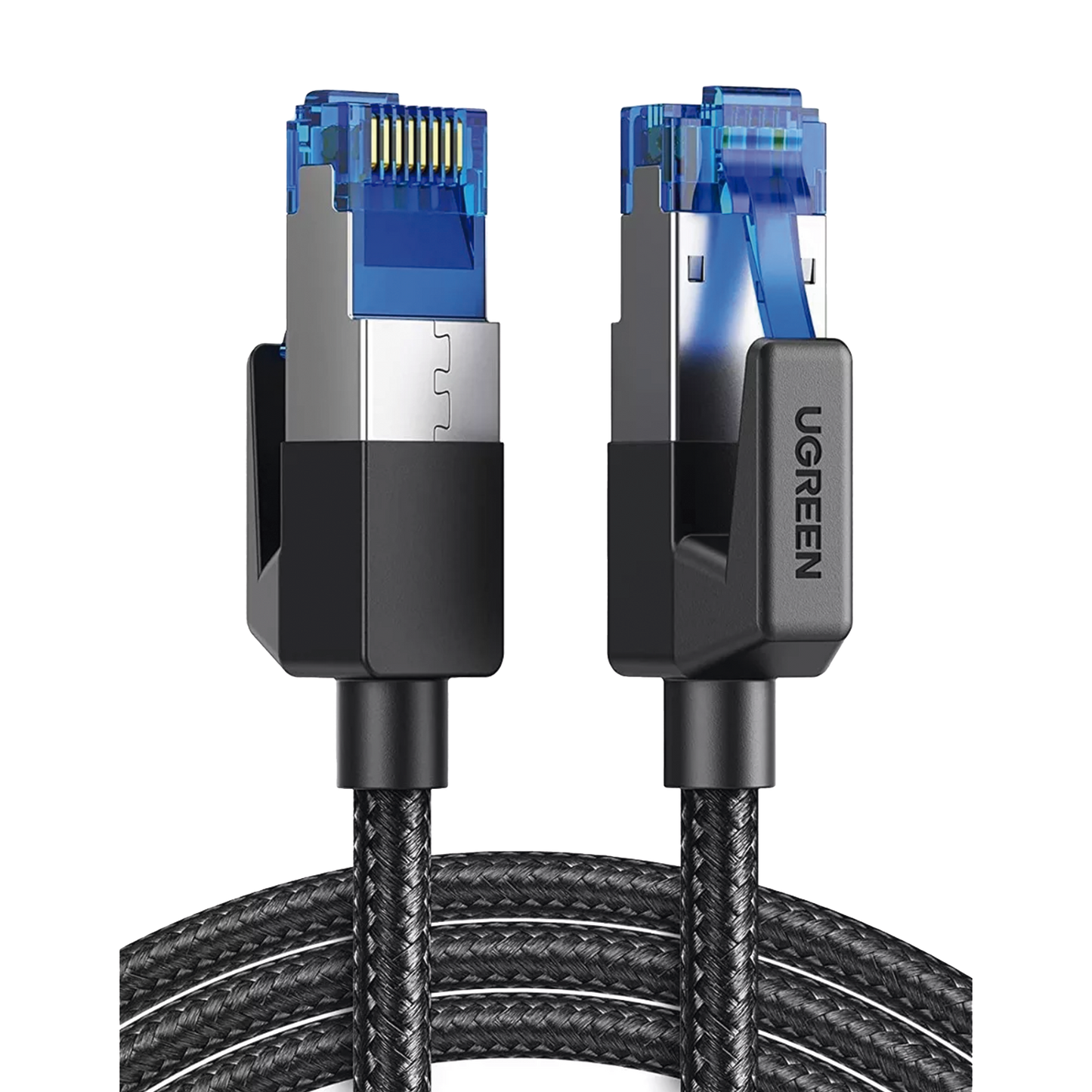 Cable Ethernet Cat8 CLASS F/FTP Redondo con Malla de Nylon 1 Metro (3.28 Pies)