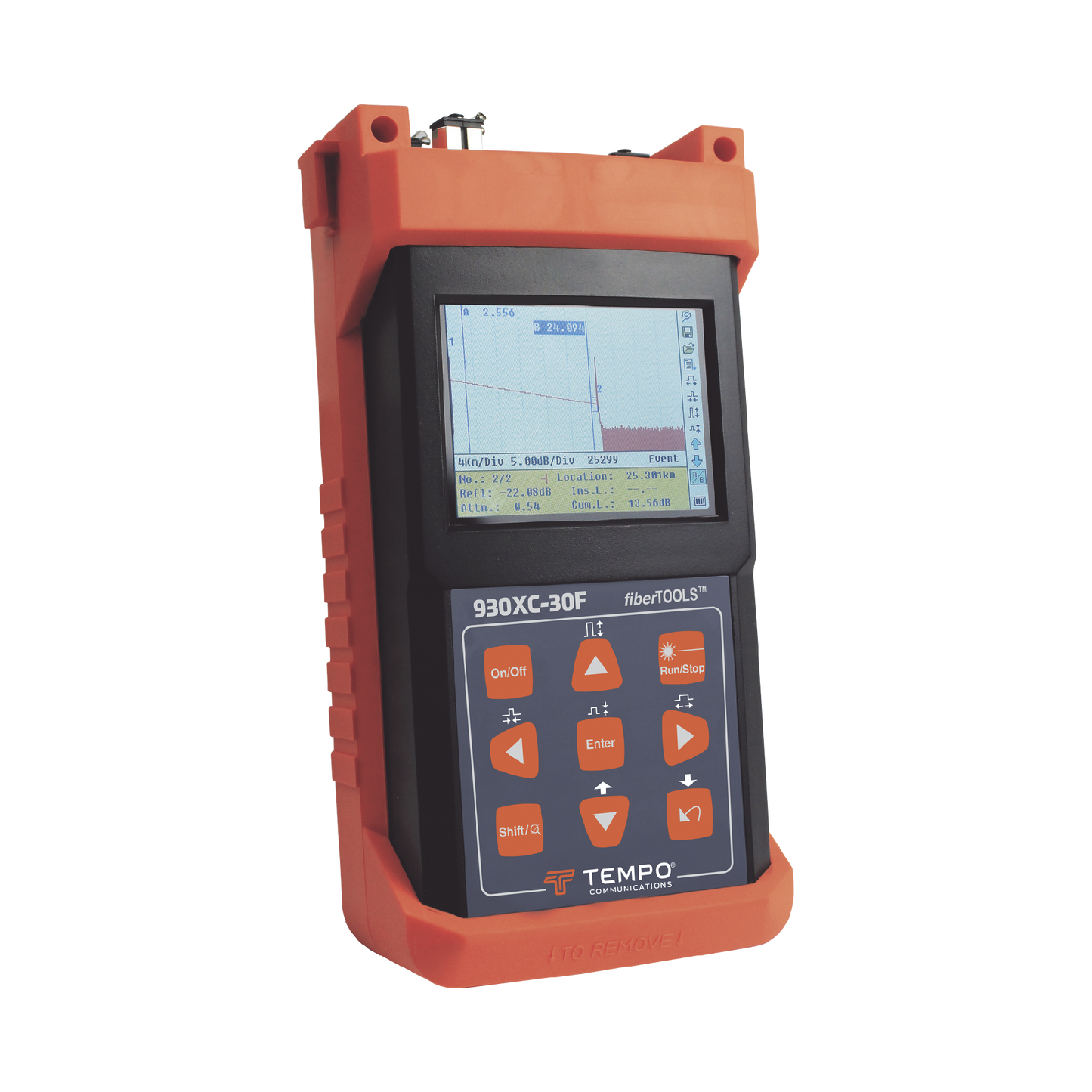 OTDR para Pruebas en Enlaces de Fibra �ptica, Lambdas 1310/1550/1625 nm / Prueba Fibra Viva