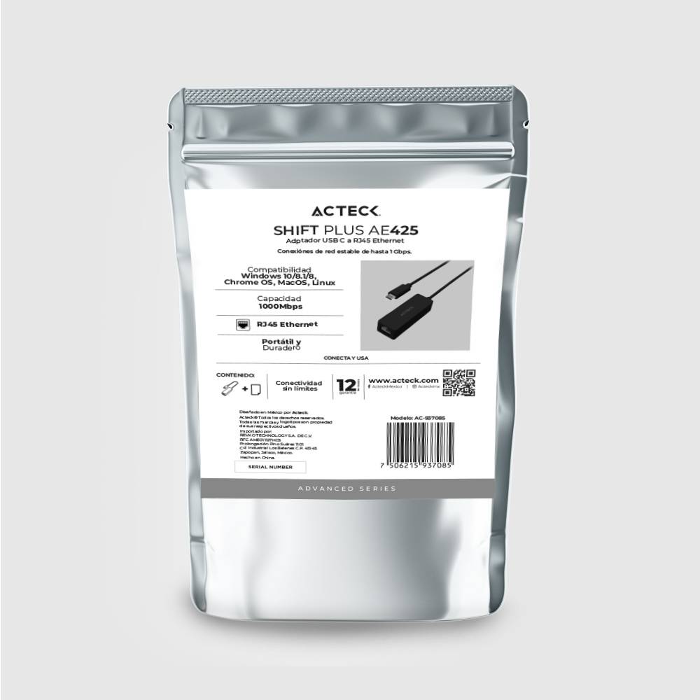 Adaptador USB-C ACTECK AE425 - Vista 3