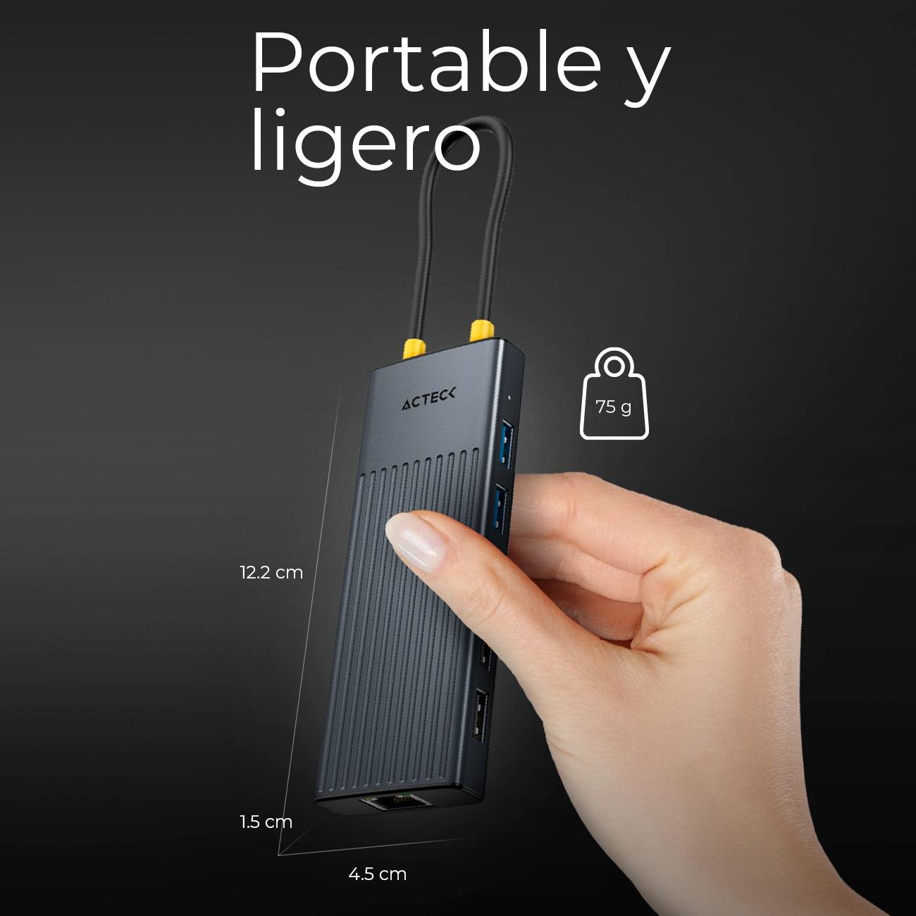 Concentradores Hub ACTECK NEXUS DOCK ULTRA HN960 - Vista 4