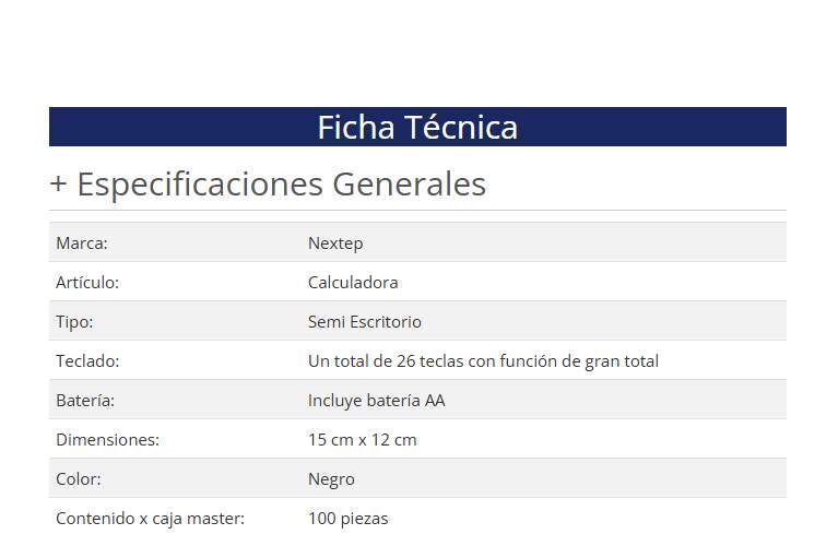 Calculadora Nextep NE-183 - Vista 2
