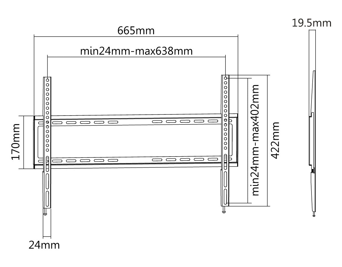 Soporte de Pared FIJO para TV OVALTECH OVTV-F3270 - Vista 5