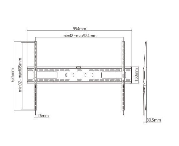 Soporte de Pared FIJO para TV OVALTECH OVTV-F60100 - Vista 5