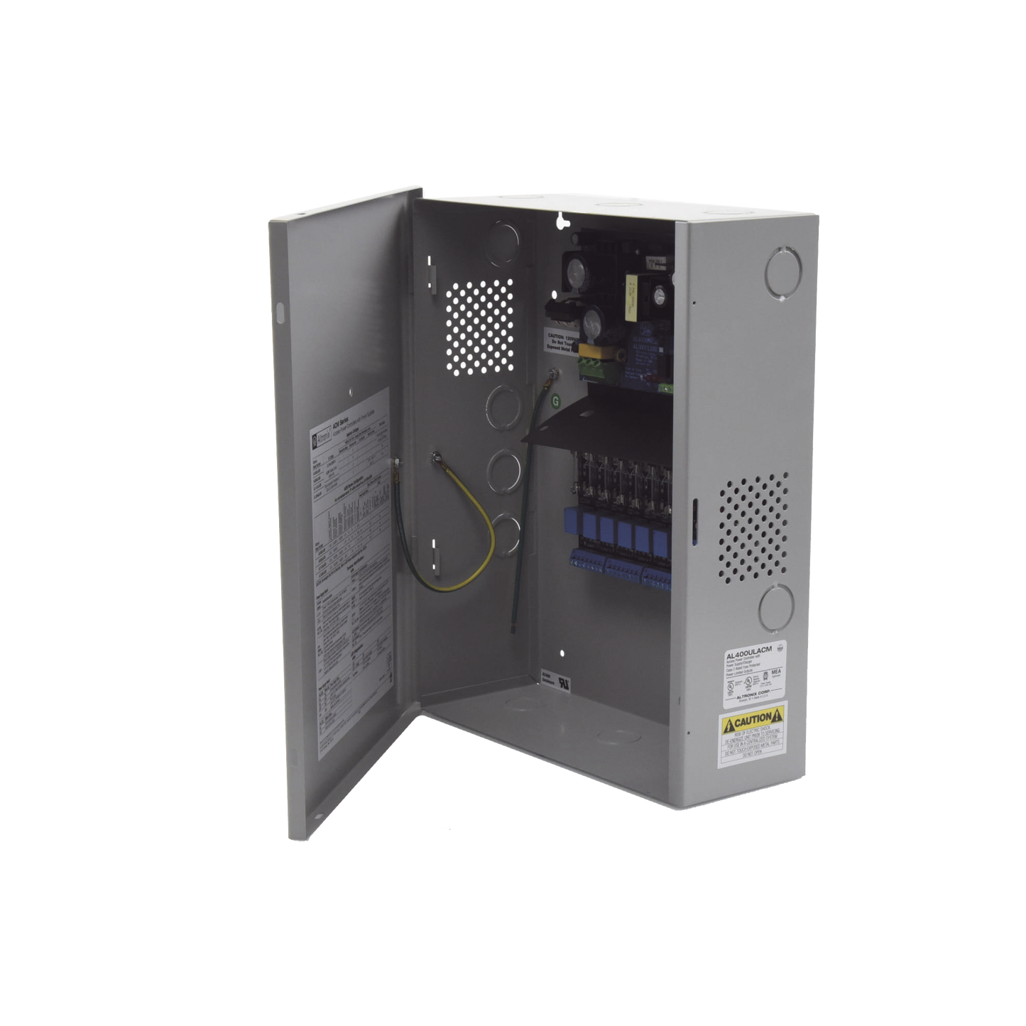 Fuente de Poder con Respaldo, 12 o 24 Vcc, 4 A, 48 W, 8 Salidas, Para Control de Acceso, Entrada 115 Vca
