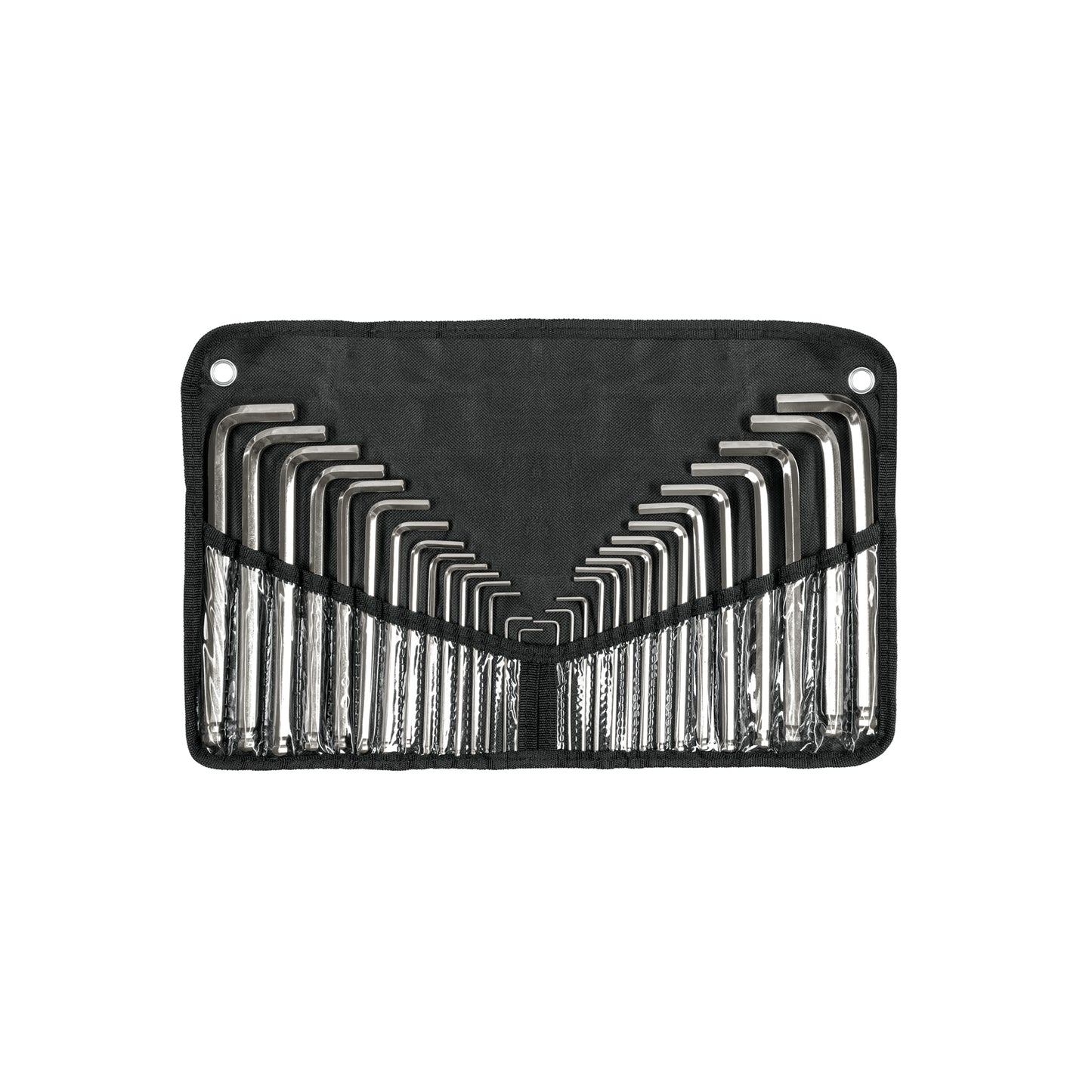 Juego 30 llaves allen largas mixtas punta bola, estuche