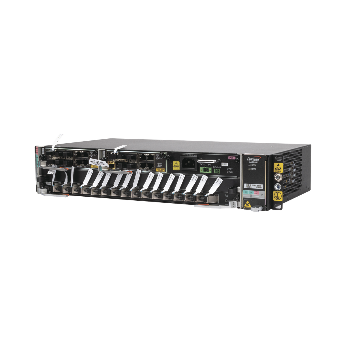OLT Carrier Class Modular GPON, 2 Ranuras, Incluye 1 Tarjeta GPOA de 16 puertos GPON, 1 Fuente de CA, 2 UR, Gestión por UNM2000, CLI, Incluye Instalación de Software UNM2000, (Interoperabilidad con ONUs de Terceros sin Costo)
