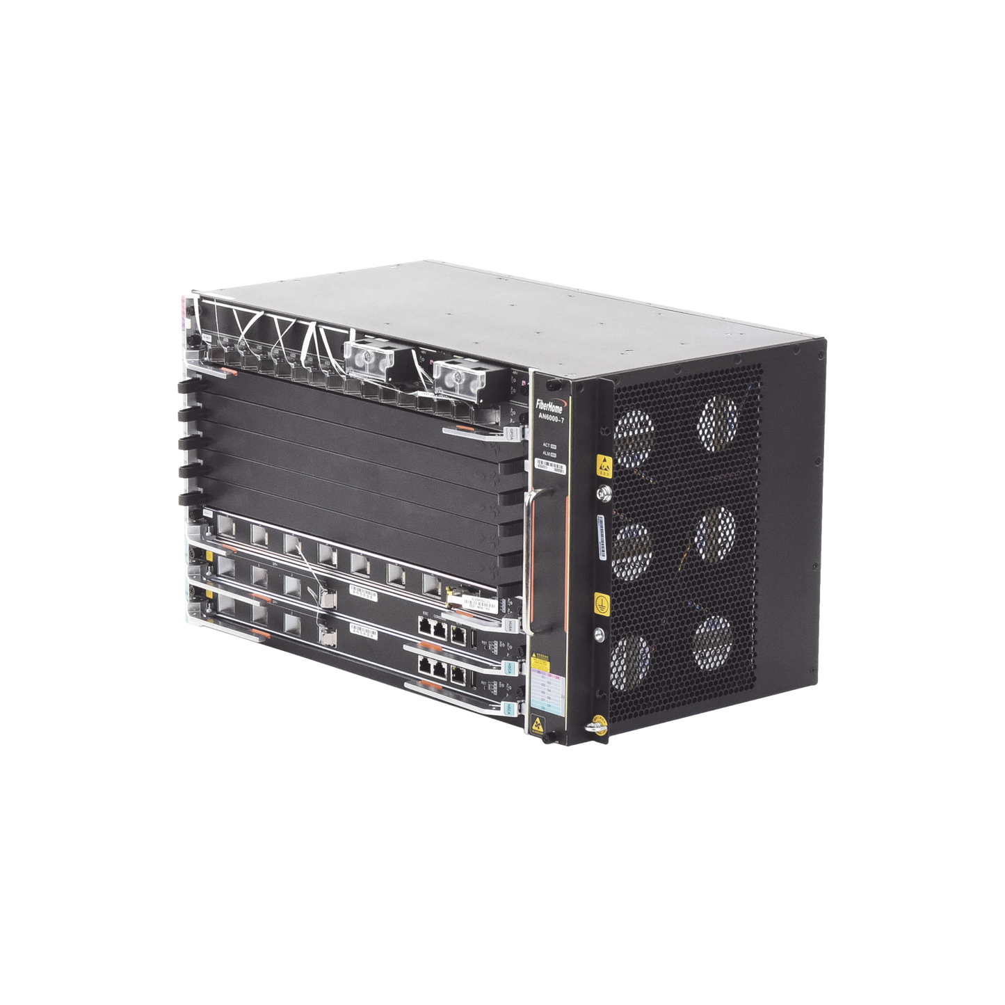 OLT Carrier Class Modular GPON, 6 Ranuras de Servicio, Incluye 1 Tarjeta de Servicio 16 puertos GPON, crecimiento hasta 96 puertos GPON, 6 UR, Gestión por UNM2000, CLI, (Incluye Instalación de software UNM2000)