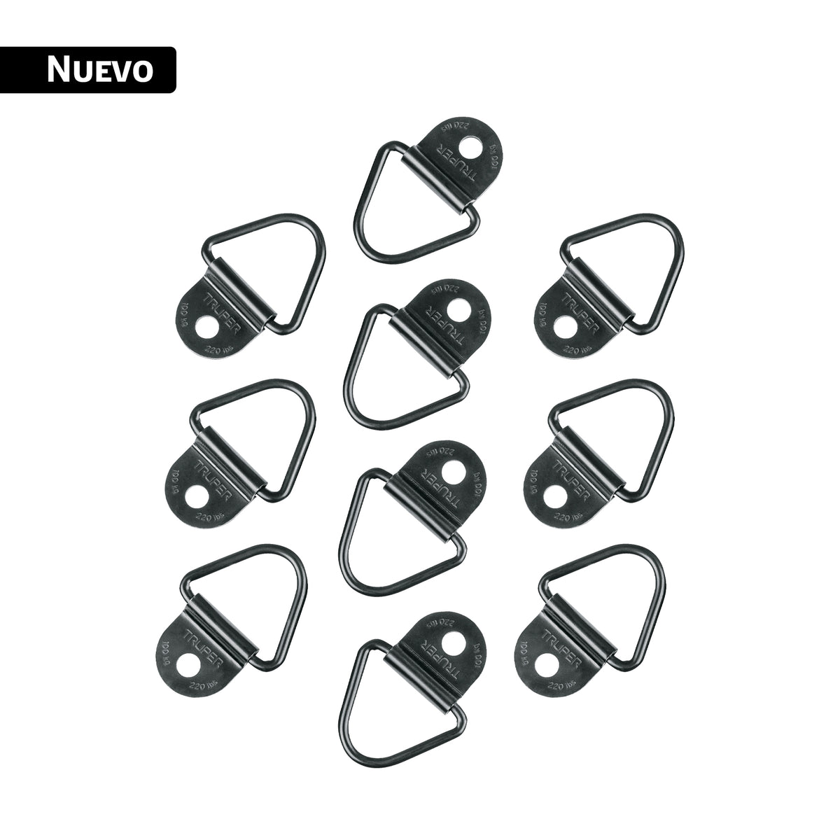 Blister con 10 anclajes para redes de carga de 3.5 ton.