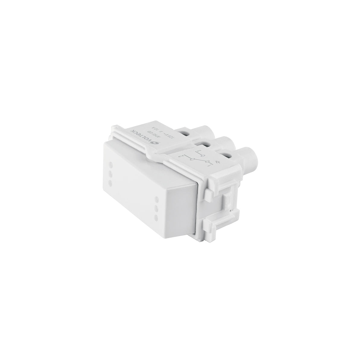 Interruptor de 3 vías, línea Italiana, color blanco, Volteck