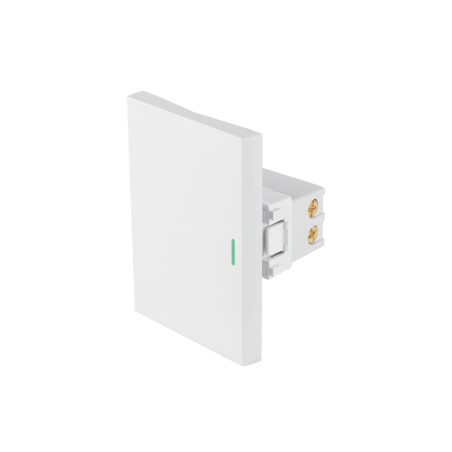 Interruptor sencillo blanco de 3 módulos, línea Lisboa