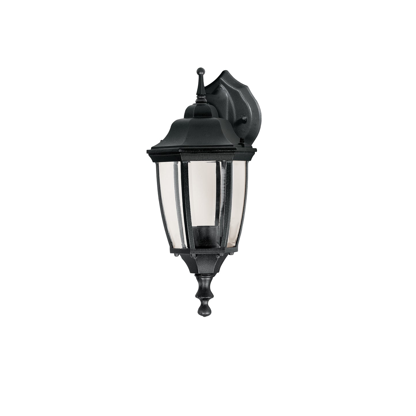 Arbotante tipo farol tradicional suspendido p/exterior negro