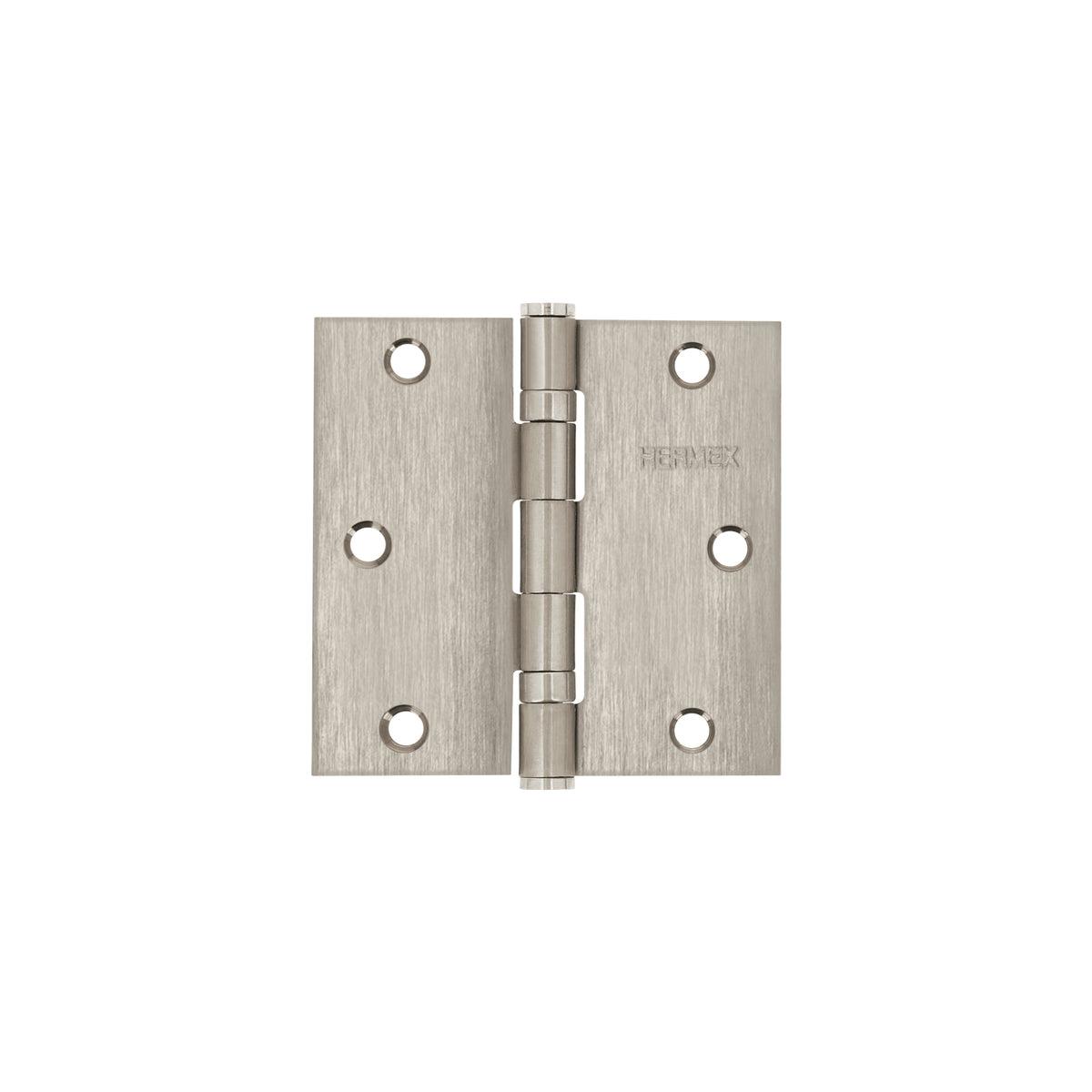 Bisagra cuadrada 3-1/2' acero inox, cabeza plana, HERMEX