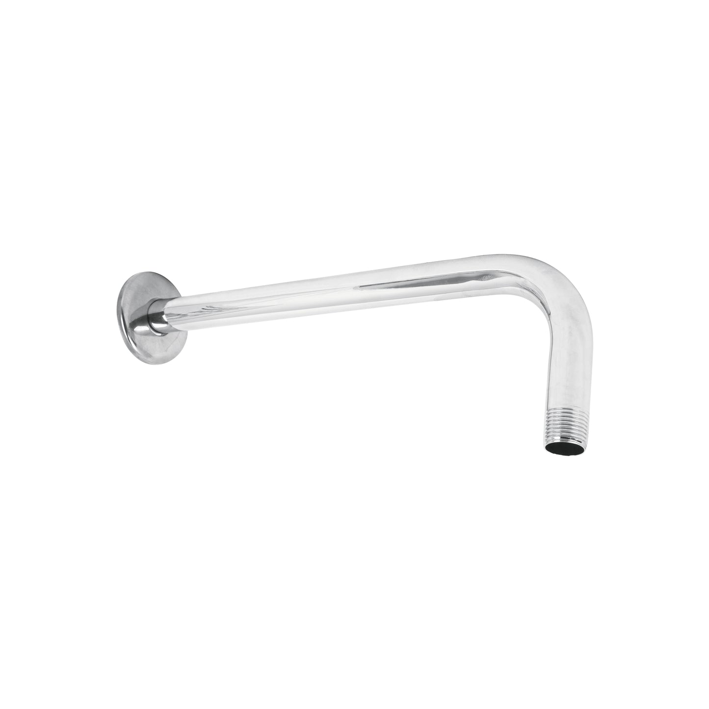 Brazo recto con chapetón para regadera, 30 cm, cromo, Foset