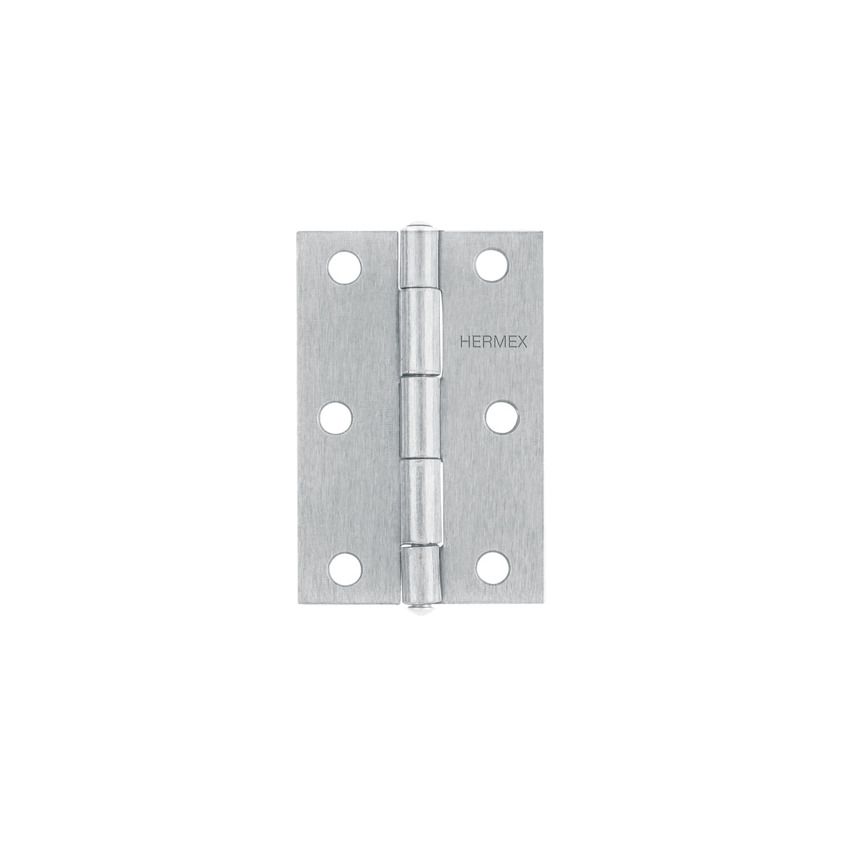 Bisagra rectangular 3' acero pulido, HERMEX