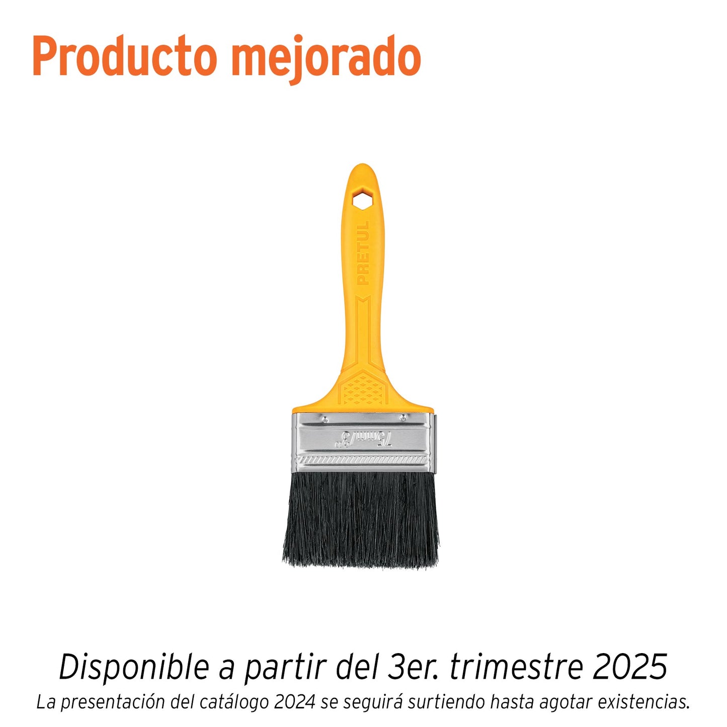 Brocha uso general de 3' con mango de plástico, Pretul