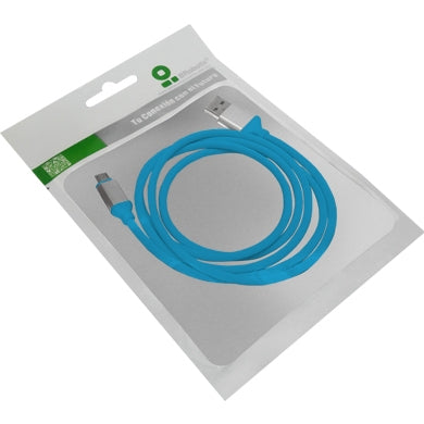 Cable USB V2.0 a Micro de PVC Texturizado BROBOTIX 161208A - Vista 3