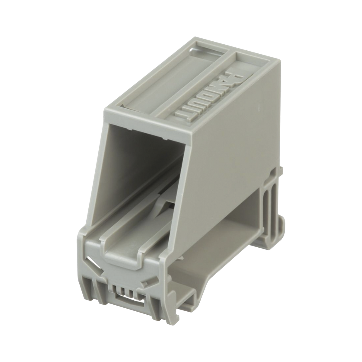 Adaptador de 1 Puerto, Para Conectores Tipo Mini-Com, Montaje en Riel Din Est�ndar de 35 mm (1.38 pulgadas), Color Gris Internacional