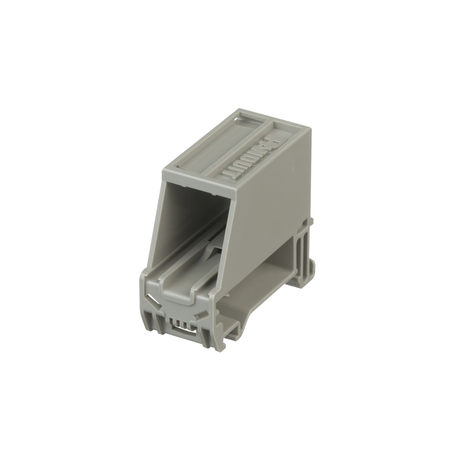 Adaptador de 1 Puerto, Para Conectores Tipo Mini-Com, Blindado, Montaje en Riel Din Est�ndar de 35 mm (1.38 Pulgadas), Color Gris Internacional