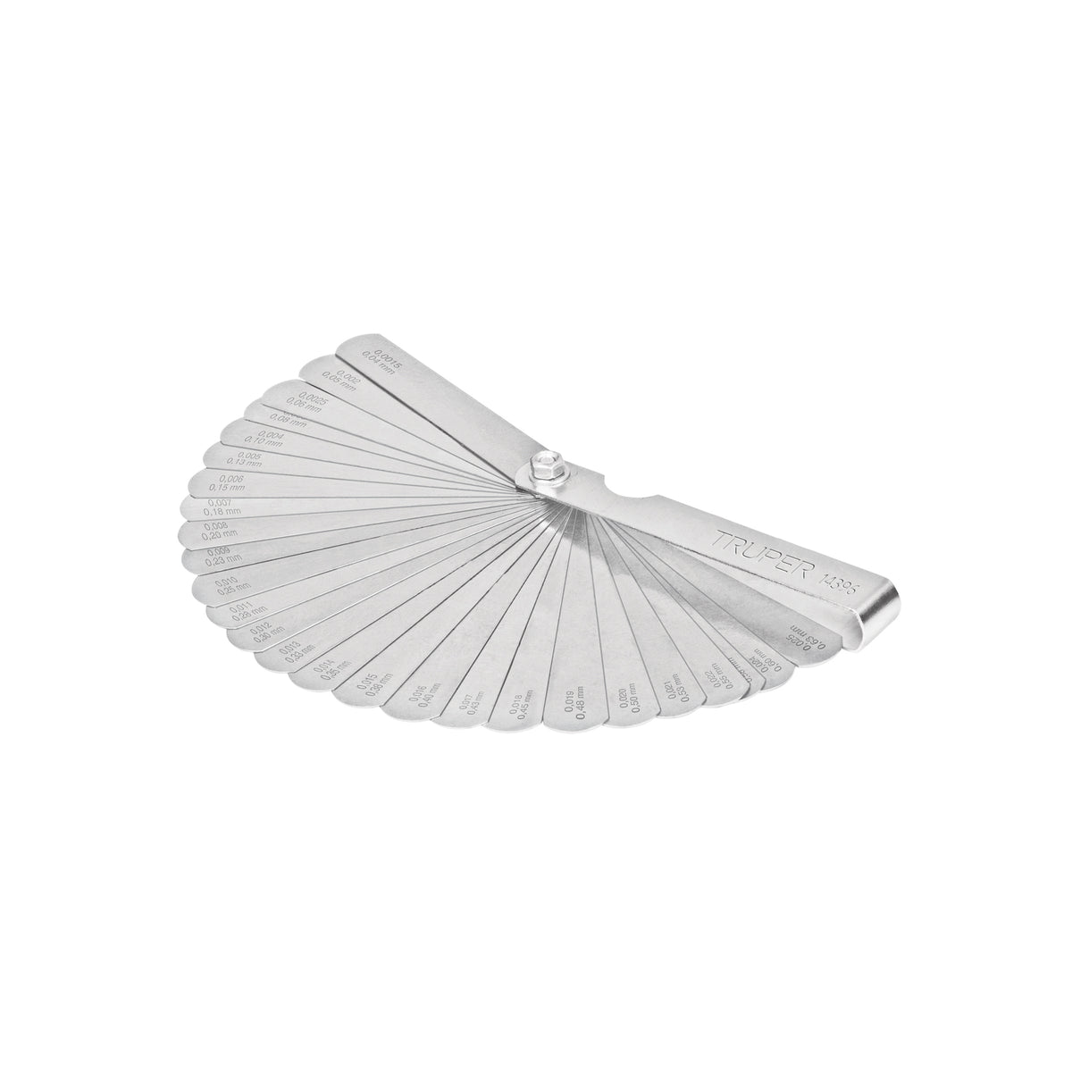 Calibrador de 26 hojas std / mm, Truper