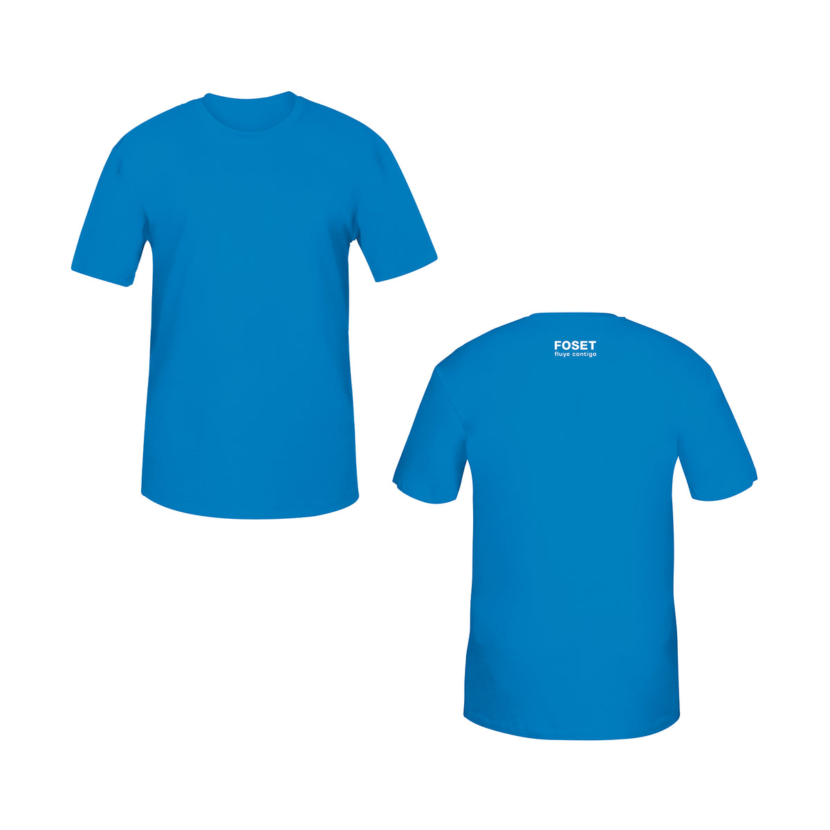 Playera cuello redondo para hombre, azul, G, Foset