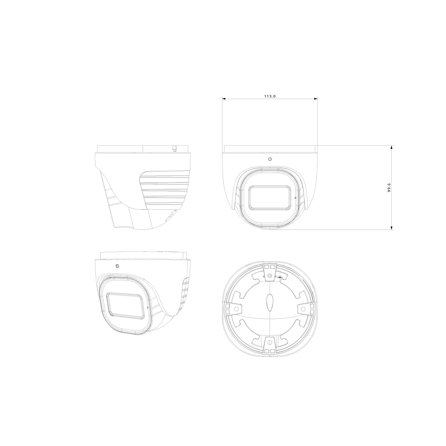 Cámara domo IP PROVISION-ISR DH-340IPSN-MVF - Vista 3