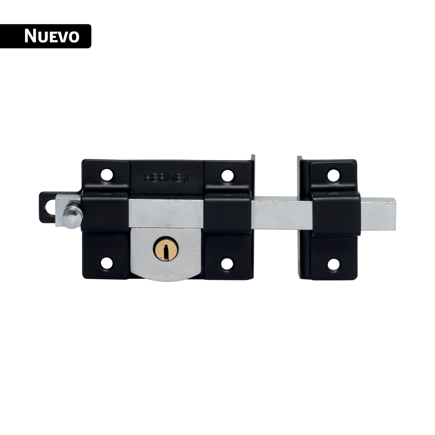 Cerradura de barra libre, derecha, negra, HERMEX