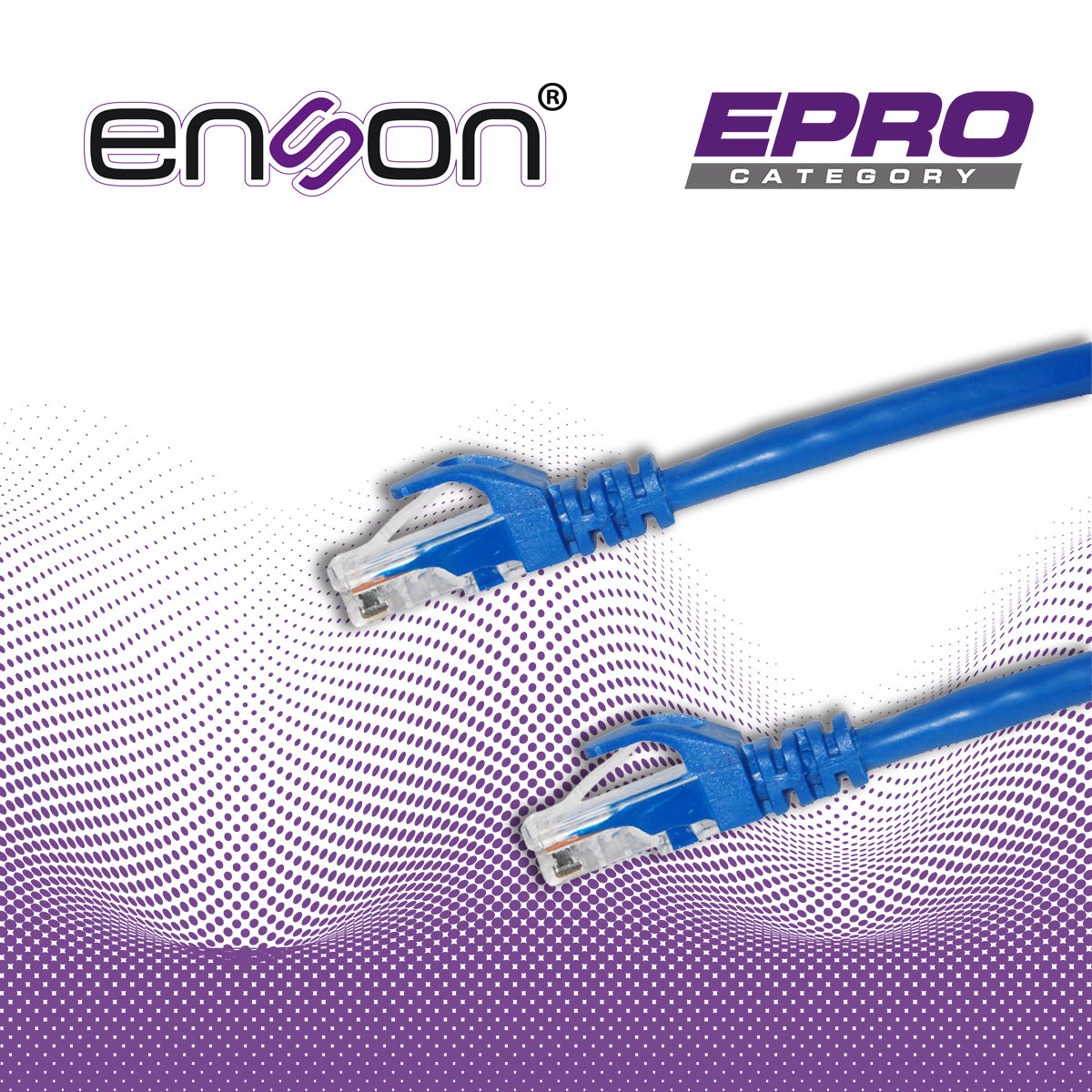 P6003L PATCHCORD UTP ENSON P6003L CAT6 30CM AZUL SERIE EPRO 100-II 100 POR CIENTO COBRE PARA MEJOR IDENTIFICACION DE SOLUCIONES EN RACKS Y GABINETES