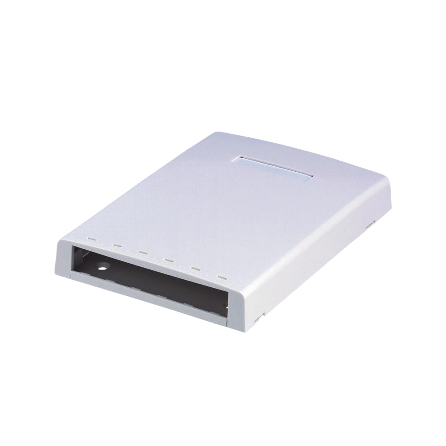 Caja de Montaje en Superficie, con Accesorio para Resguardo de Fibra �ptica, para 6 M�dulos Mini-Com, Color Blanco
