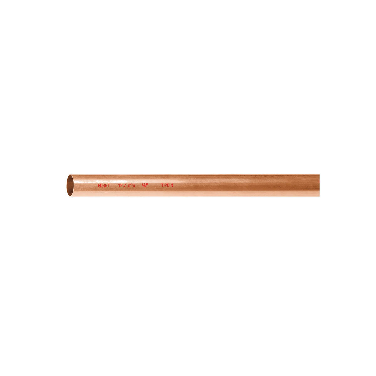 Tubo de 1/2' de cobre tipo 'N', de 3m, 0.5kg, FOSET