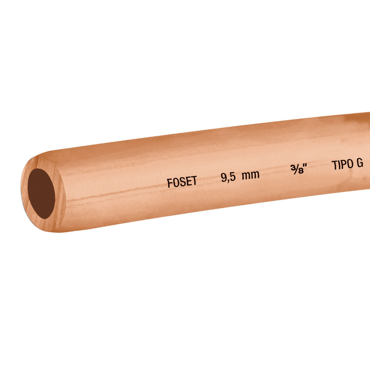 Rollo de 15m de tubo flexible de cobre 3/8', 2.6kg, FOSET