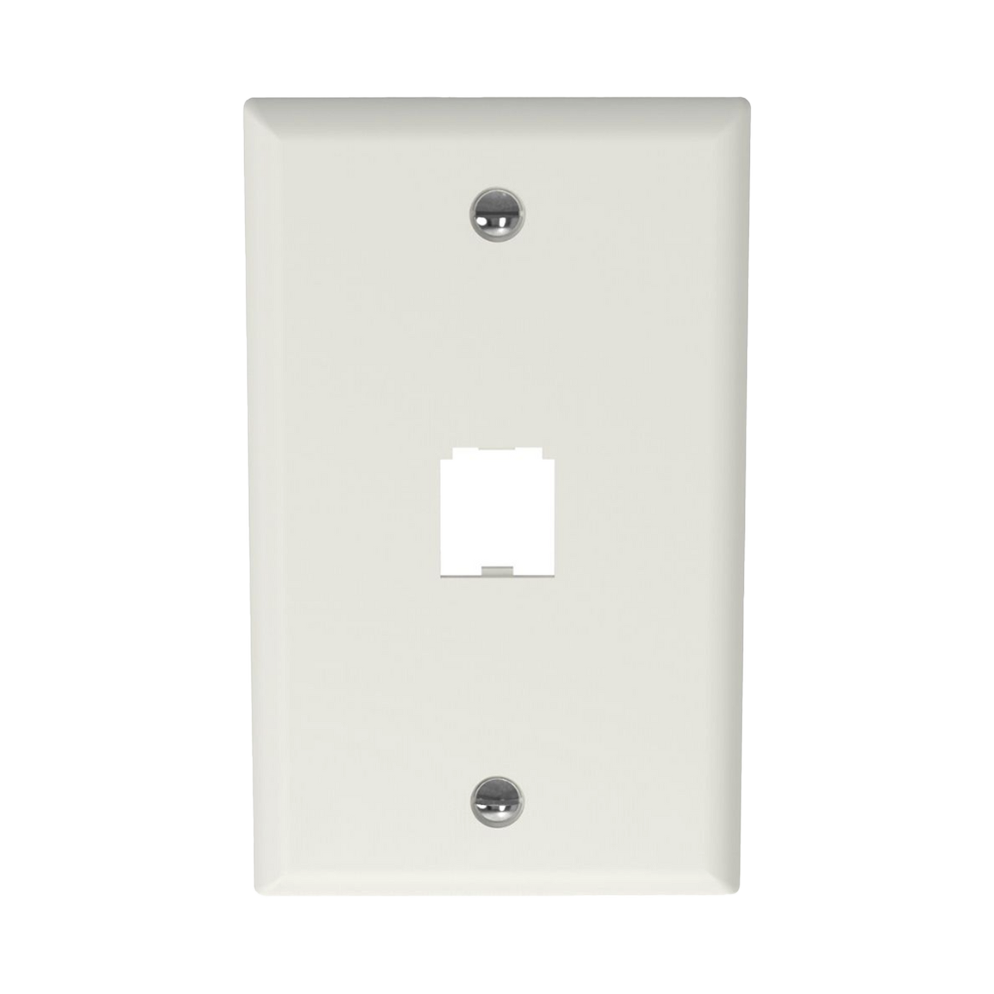 Placa de Pared Vertical Cl�sica, Salida Para 1 Puerto Mini-Com, Color Blanco Mate