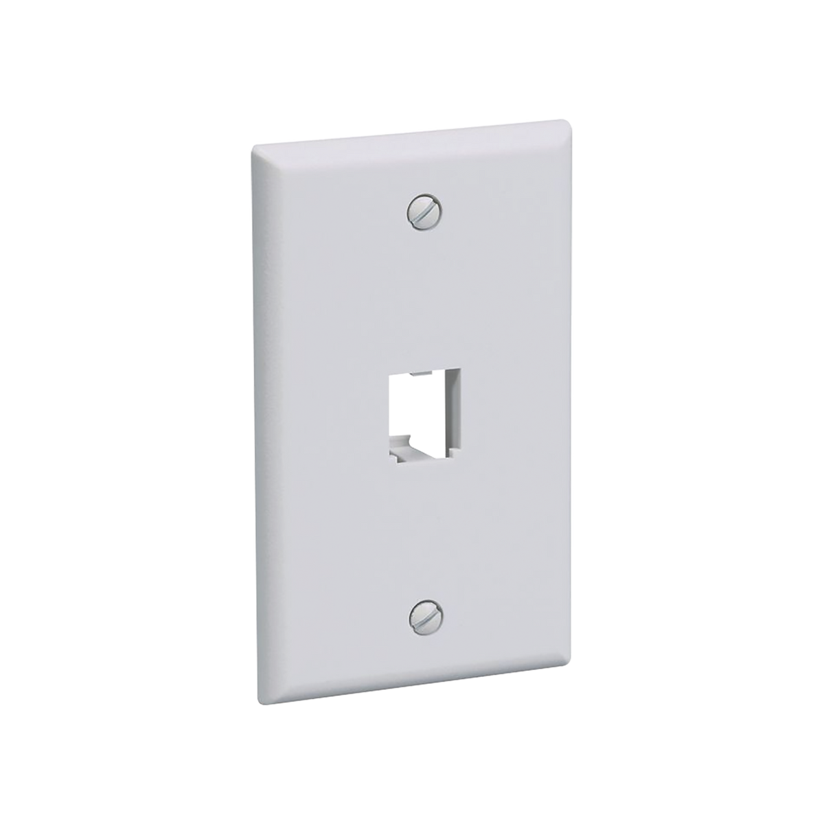 Placa de Pared Vertical Cl�sica, Salida Para 1 Puerto Mini-Com, Color Blanco