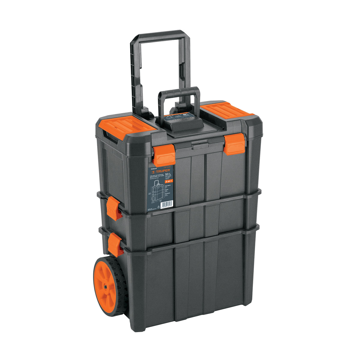 Caja para herramienta, 19'x25' c/ruedas, 3 en 1 desmontable