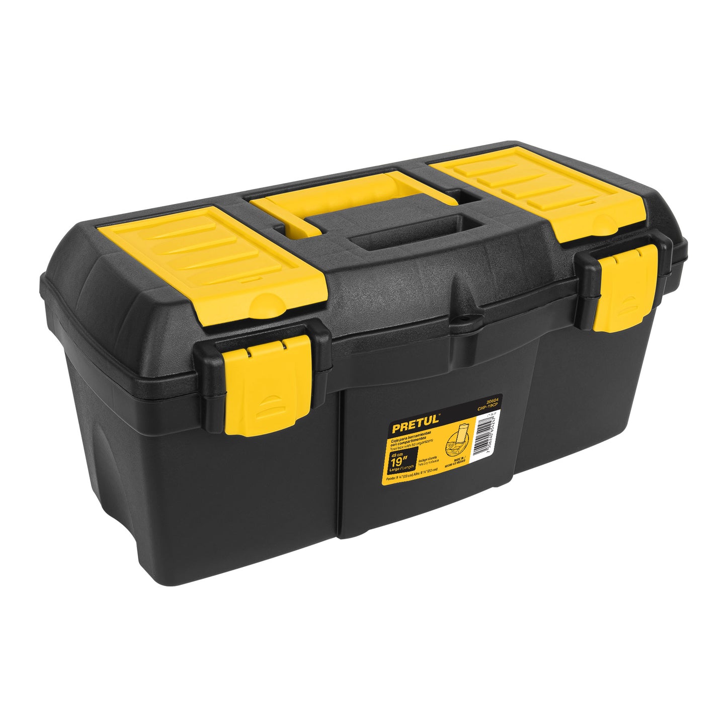 Caja para herramienta de 19' con compartimentos, Pretul